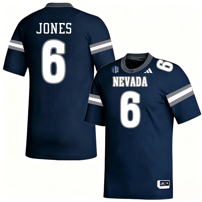 Nevada Wolf Pack #6 Carter Jones College Football Jerseys,Uniforms-Navy